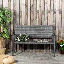 String rattan store bench